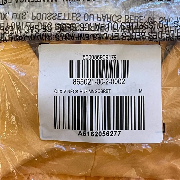 🆕 Old Navy Women’s V-Neck Ruffle-Trim Cutout One Piece Swim Swimsuit Mango 8-10 - Picture 11 of 15